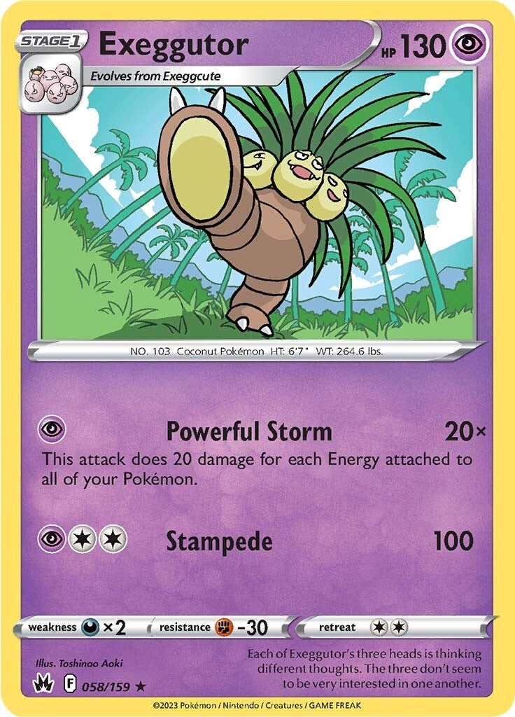 Exeggutor (058/159) [Sword & Shield: Crown Zenith] | Dumpster Cat Games