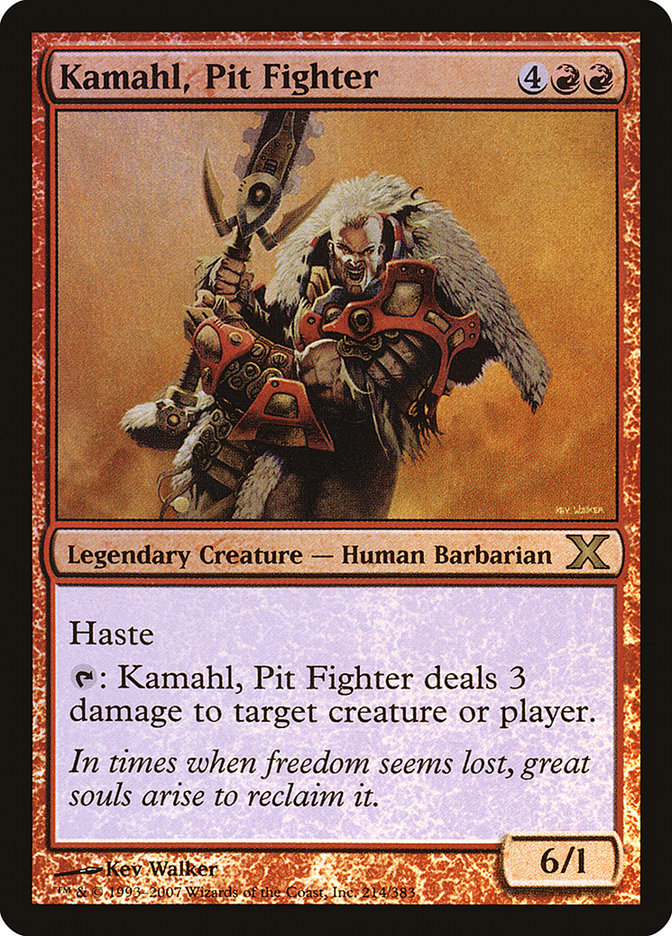 Kamahl, Pit Fighter (Premium Foil) [Tenth Edition] | Dumpster Cat Games