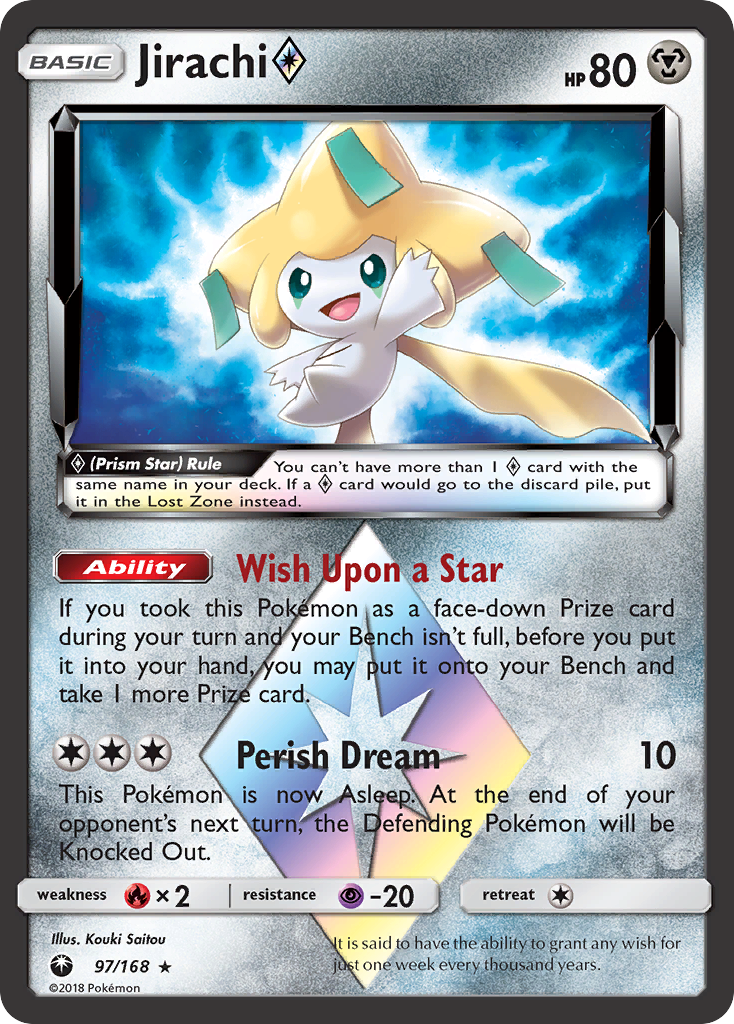 Jirachi (97/168) (Prism Star) [Sun & Moon: Celestial Storm] | Dumpster Cat Games