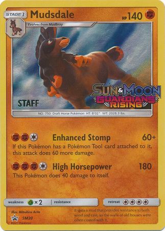 Mudsdale (SM20) (Staff Prerelease Promo) [Sun & Moon: Black Star Promos] | Dumpster Cat Games