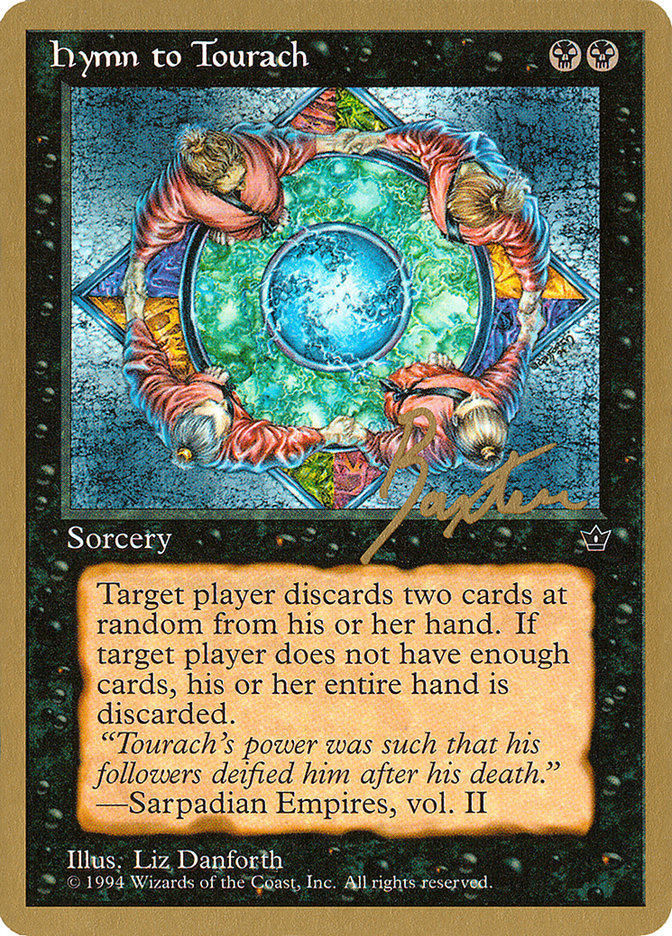 Hymn to Tourach (Circle) (George Baxter) [Pro Tour Collector Set] | Dumpster Cat Games