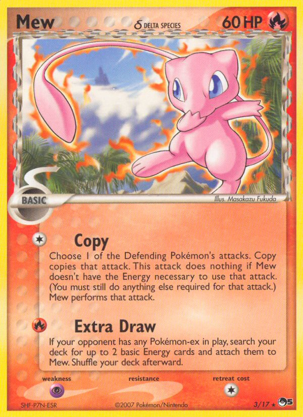 Mew (3/17) (Delta Species) [POP Series 5] | Dumpster Cat Games