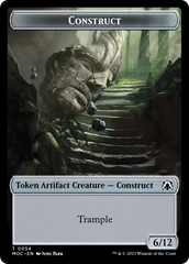 Phyrexian Golem // Construct Double-Sided Token [March of the Machine Commander Tokens] | Dumpster Cat Games