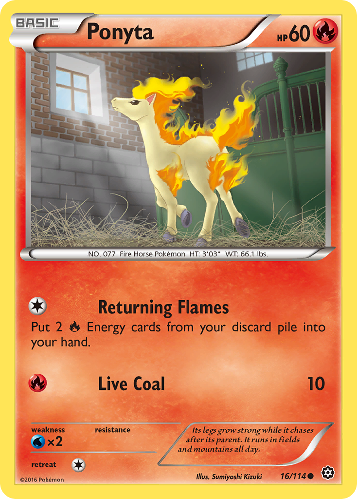 Ponyta (16/114) [XY: Steam Siege] | Dumpster Cat Games