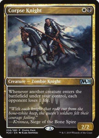 Corpse Knight [Core Set 2020 Promos] | Dumpster Cat Games