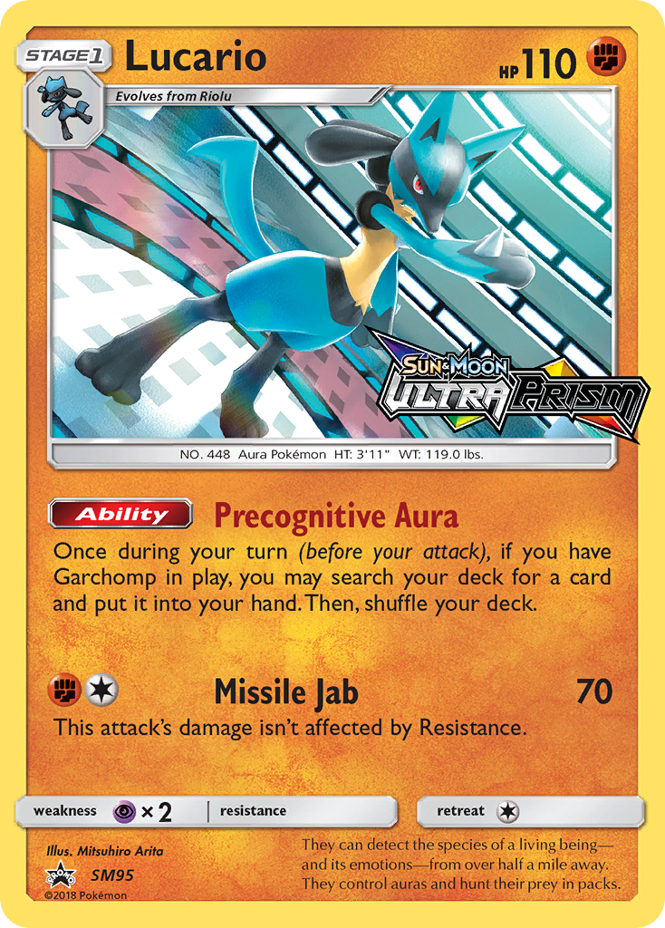 Lucario (SM95) (Prerelease Promo) [Sun & Moon: Black Star Promos] | Dumpster Cat Games