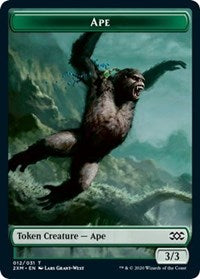 Ape // Elemental Double-sided Token [Double Masters Tokens] | Dumpster Cat Games