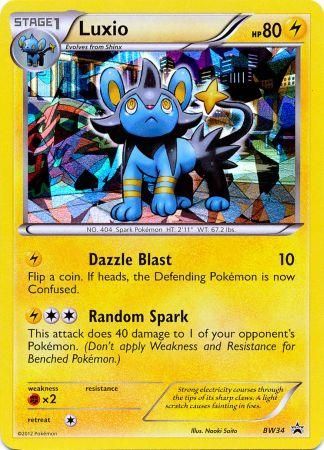 Luxio (BW34) (Cracked Ice Holo) [Black & White: Black Star Promos] | Dumpster Cat Games