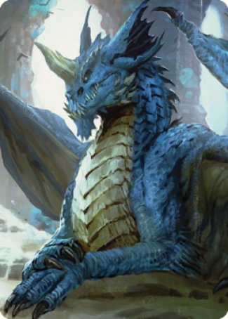 Young Blue Dragon Art Card [Commander Legends: Battle for Baldur's Gate Art Series] | Dumpster Cat Games