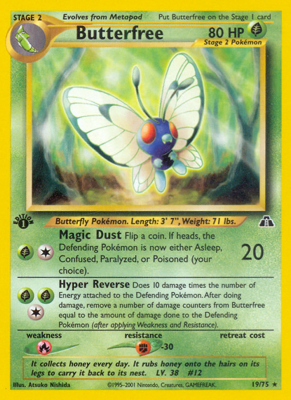 Butterfree (19/75) [Neo Discovery 1st Edition] | Dumpster Cat Games