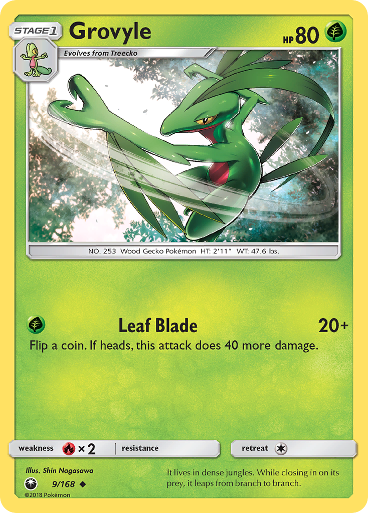 Grovyle (9/168) [Sun & Moon: Celestial Storm] | Dumpster Cat Games