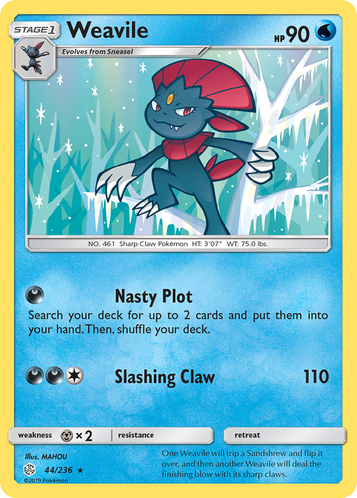 Weavile (44/236) [Sun & Moon: Cosmic Eclipse] | Dumpster Cat Games