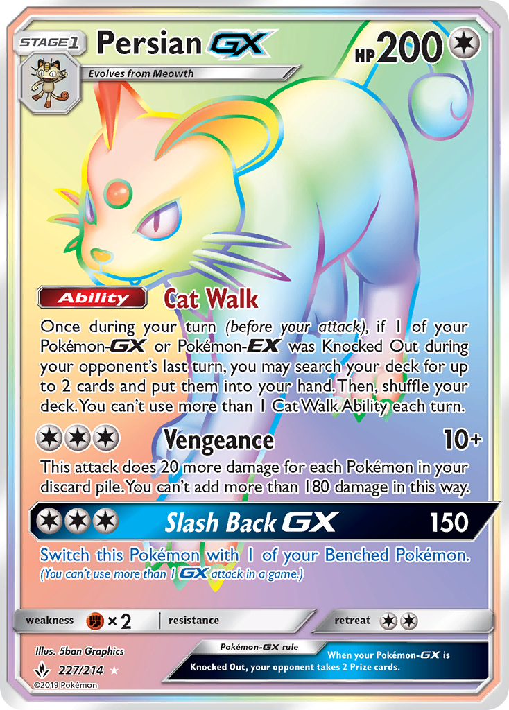 Persian GX (227/214) [Sun & Moon: Unbroken Bonds] | Dumpster Cat Games