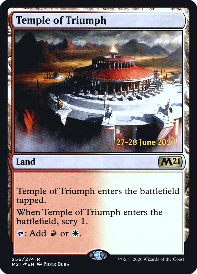 Temple of Triumph  [Core Set 2021 Prerelease Promos] | Dumpster Cat Games