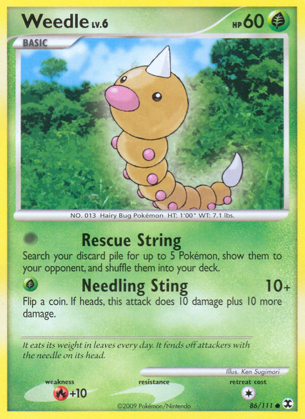 Weedle (86/111) [Platinum: Rising Rivals] | Dumpster Cat Games