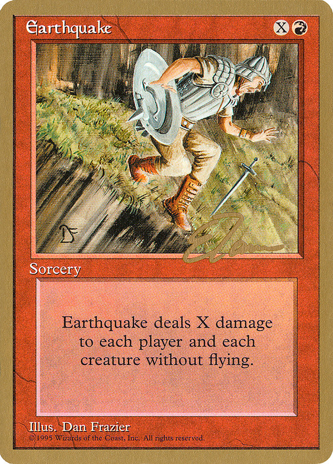 Earthquake (Eric Tam) [Pro Tour Collector Set] | Dumpster Cat Games