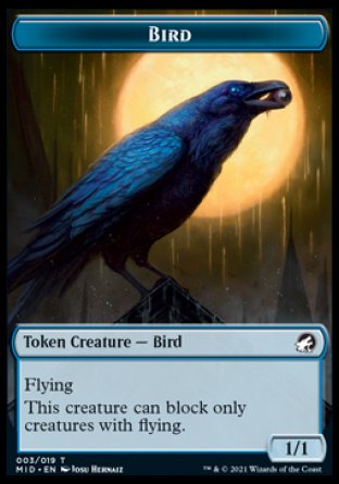 Bird Token [Innistrad: Midnight Hunt Tokens] | Dumpster Cat Games