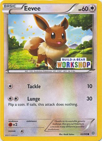 Eevee (63/98) (Build A Bear Workshop Exclusive) [XY: Ancient Origins] | Dumpster Cat Games