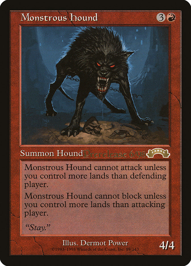 Monstrous Hound [Exodus Promos] | Dumpster Cat Games