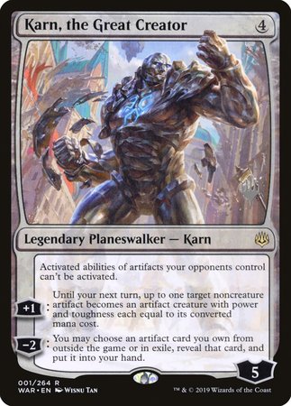 Karn, the Great Creator [War of the Spark Promos] | Dumpster Cat Games