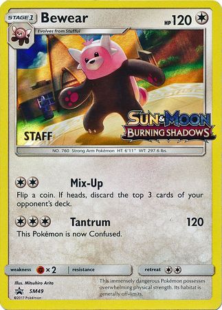 Bewear (SM49) (Staff Prerelease Promo) [Sun & Moon: Black Star Promos] | Dumpster Cat Games