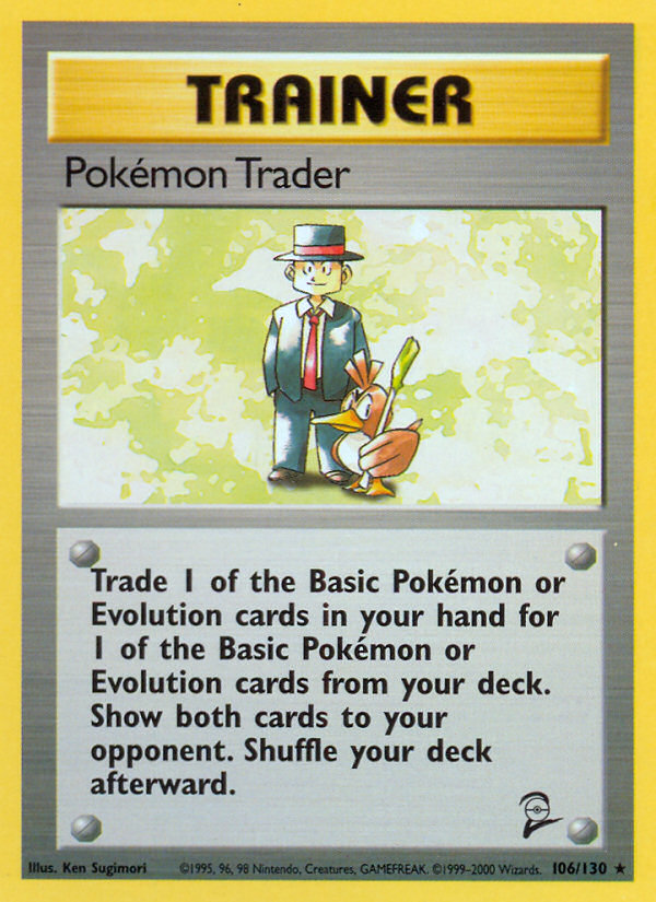 Pokemon Trader (106/130) [Base Set 2] | Dumpster Cat Games