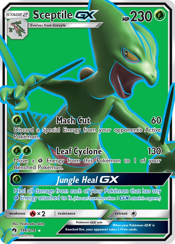 Sceptile GX (196/214) [Sun & Moon: Lost Thunder] | Dumpster Cat Games