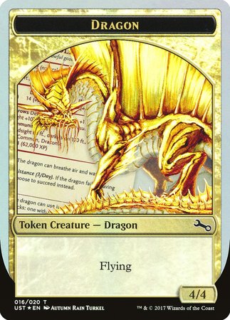 Gold Dragon Token [Unstable Tokens] | Dumpster Cat Games