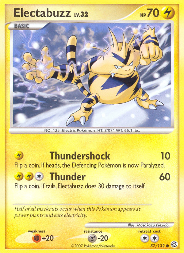 Electabuzz (87/132) [Diamond & Pearl: Secret Wonders] | Dumpster Cat Games