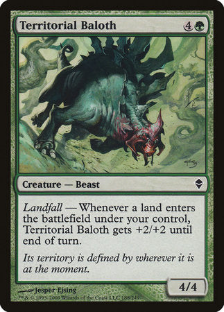 Territorial Baloth [Zendikar] | Dumpster Cat Games