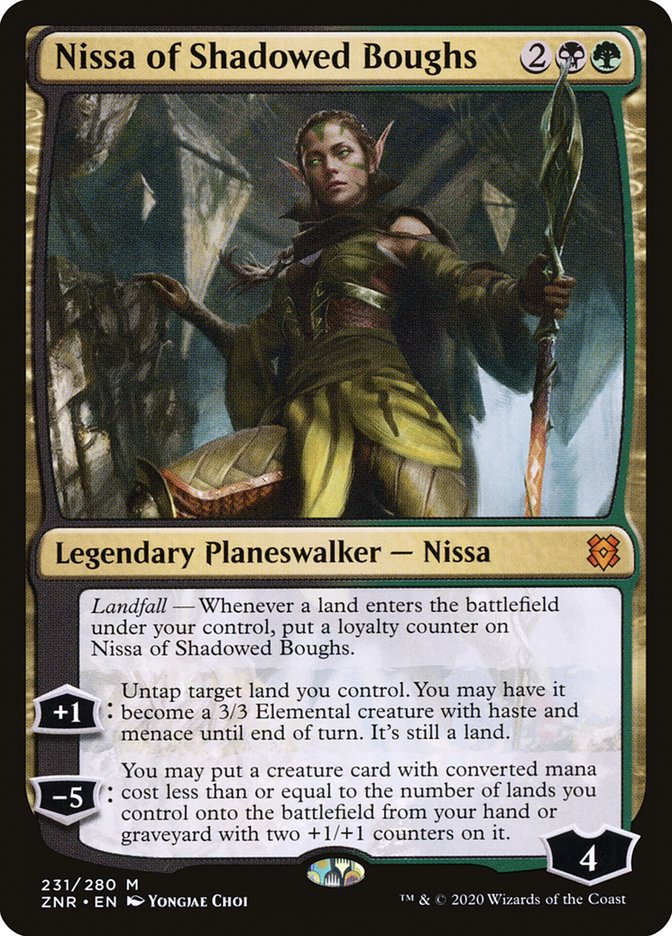 Nissa of Shadowed Boughs [Zendikar Rising] | Dumpster Cat Games