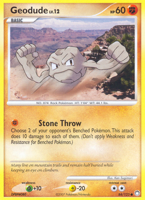 Geodude (84/123) [Diamond & Pearl: Mysterious Treasures] | Dumpster Cat Games