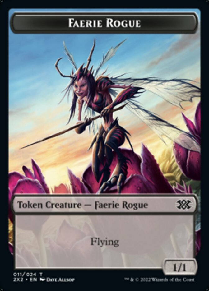 Faerie Rogue // Eldrazi Scion Double-sided Token [Double Masters 2022 Tokens] | Dumpster Cat Games