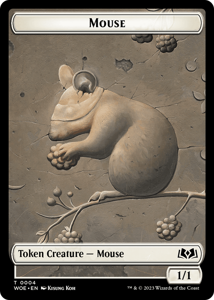 Mouse // Food (0013) Double-Sided Token [Wilds of Eldraine Tokens] | Dumpster Cat Games