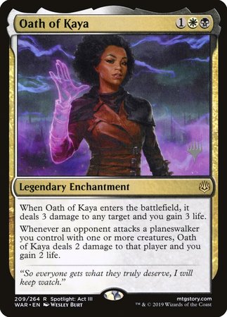 Oath of Kaya [War of the Spark Promos] | Dumpster Cat Games