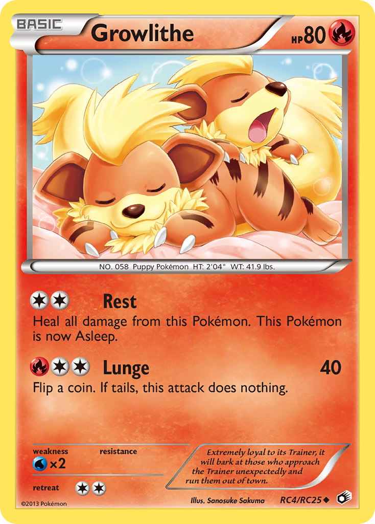 Growlithe (RC4/RC25) [Black & White: Legendary Treasures] | Dumpster Cat Games