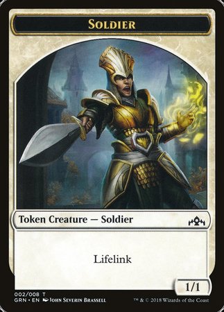 Soldier Token [Guilds of Ravnica Tokens] | Dumpster Cat Games