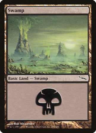 Swamp (296) [Mirrodin] | Dumpster Cat Games