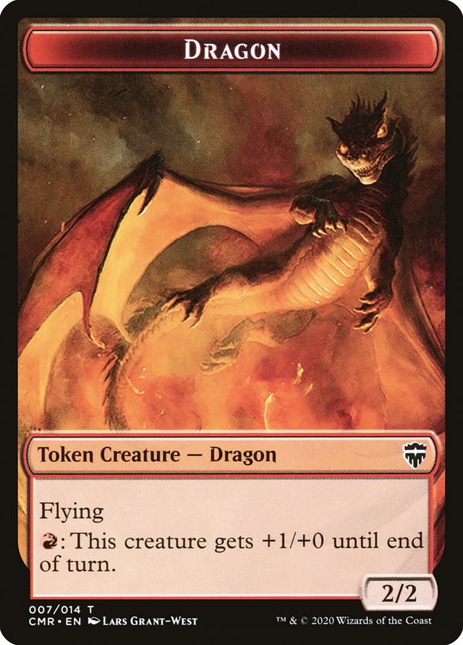 Dragon // Treasure Token [Commander Legends Tokens] | Dumpster Cat Games