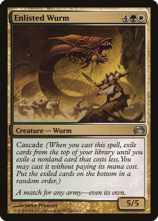 Enlisted Wurm [Planechase 2012] | Dumpster Cat Games