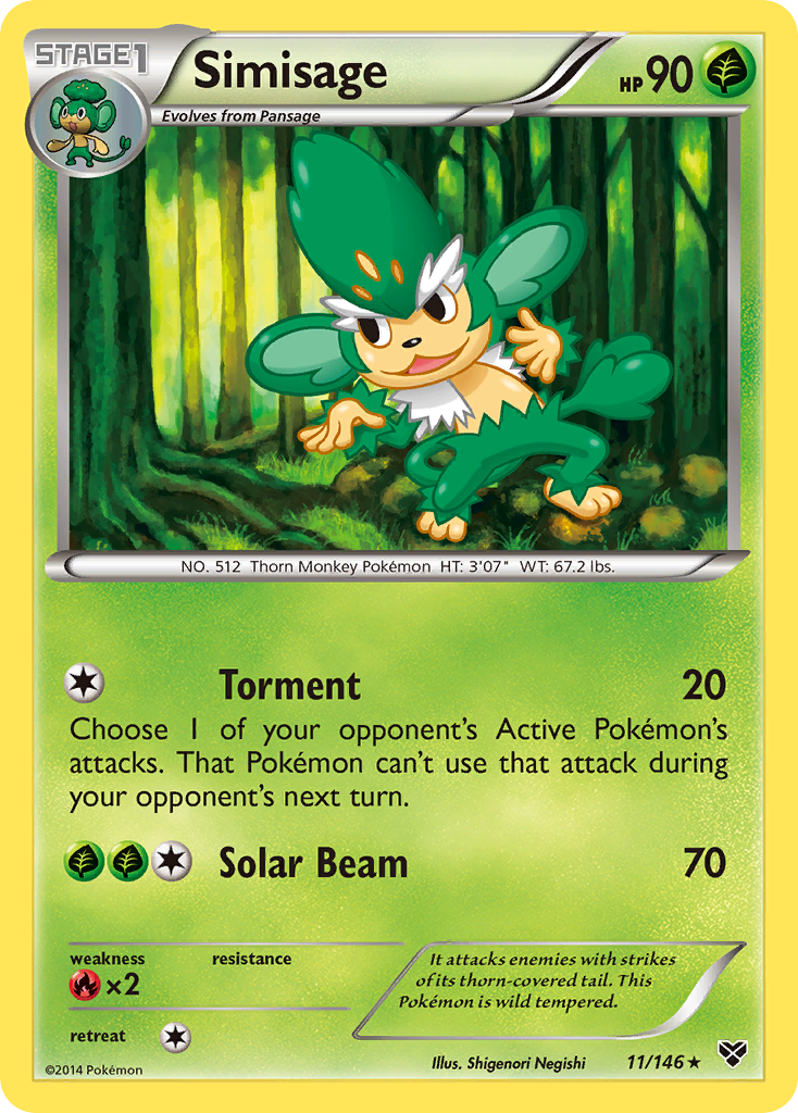 Simisage (11/146) [XY: Base Set] | Dumpster Cat Games