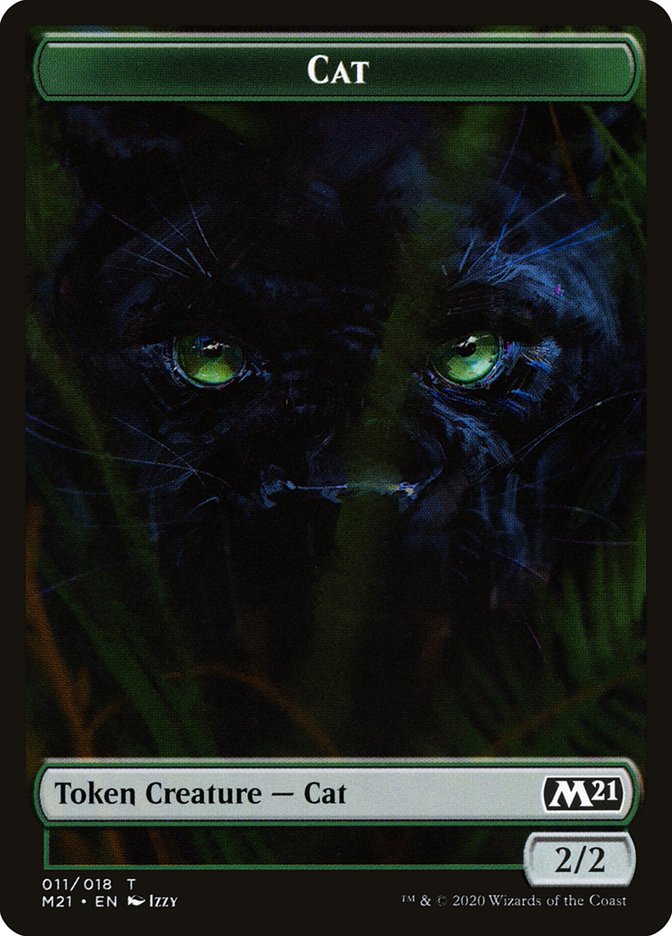 Beast // Cat (011) Double-sided Token [Core Set 2021 Tokens] | Dumpster Cat Games