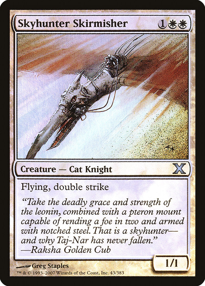 Skyhunter Skirmisher (Premium Foil) [Tenth Edition] | Dumpster Cat Games