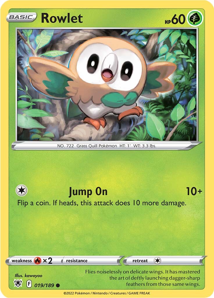 Rowlet (019/189) [Sword & Shield: Astral Radiance] | Dumpster Cat Games