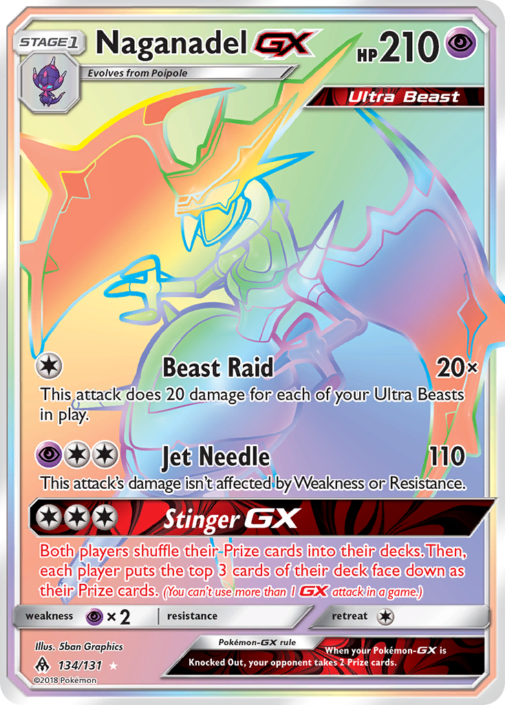 Naganadel GX (134/131) [Sun & Moon: Forbidden Light] | Dumpster Cat Games