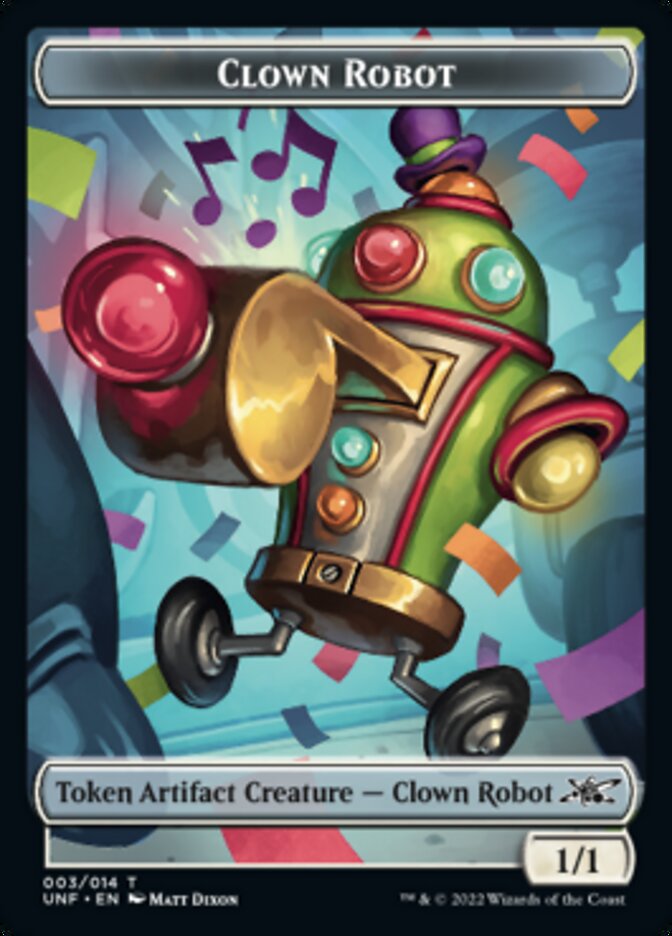 Clown Robot (003) Token [Unfinity Tokens] | Dumpster Cat Games