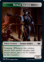 Blood // Human Soldier Double-sided Token [Innistrad: Crimson Vow Tokens] | Dumpster Cat Games