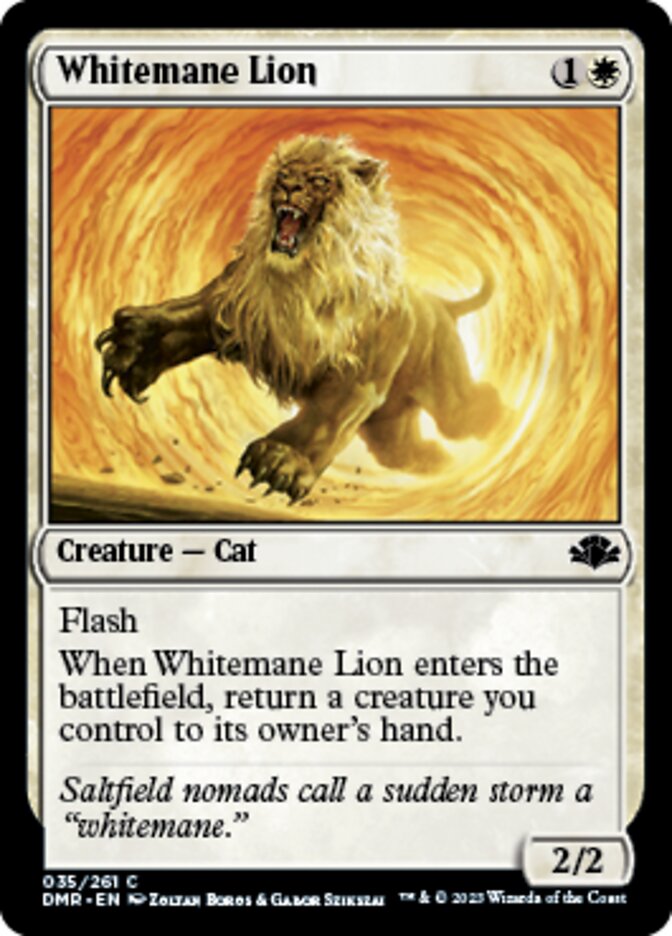 Whitemane Lion [Dominaria Remastered] | Dumpster Cat Games