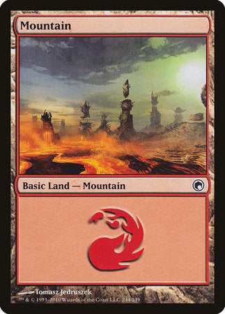 Mountain (244) [Scars of Mirrodin] | Dumpster Cat Games