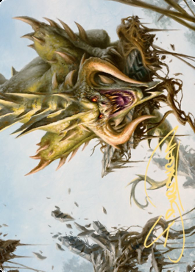 Canopy Baloth Art Card (Gold-Stamped Signature) [Zendikar Rising Art Series] | Dumpster Cat Games